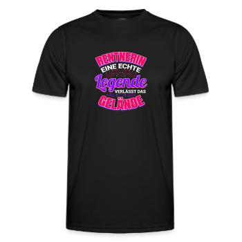 Rentnerin Geschenk für Legende Rente Ruhestand - Männer Funktions-T-Shirt - Schwarz - Vorne - AI Model Male 178 dark (178cm)
