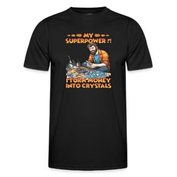 Minerals Crystals Grow Crystal Grower - Men's Functional T-Shirt - black - Front - AI Model Male 178 dark (178cm)