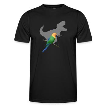 T-Rex shadow parrot - Männer Funktions-T-Shirt - Schwarz - Vorne - AI Model Male 178 dark (178cm)