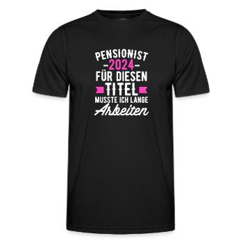 Pensionierung 2024 - Pensionsistin Für Diesen - Männer Funktions-T-Shirt - Schwarz - Vorne - AI Model Male 178 dark (178cm)