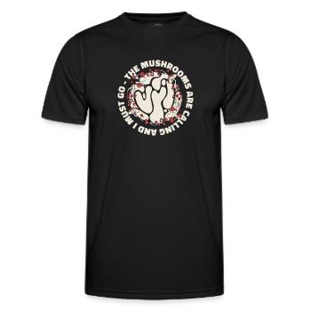 Pilzsammler Pilze - Männer Funktions-T-Shirt - Schwarz - Vorne - AI Model Male 178 dark (178cm)