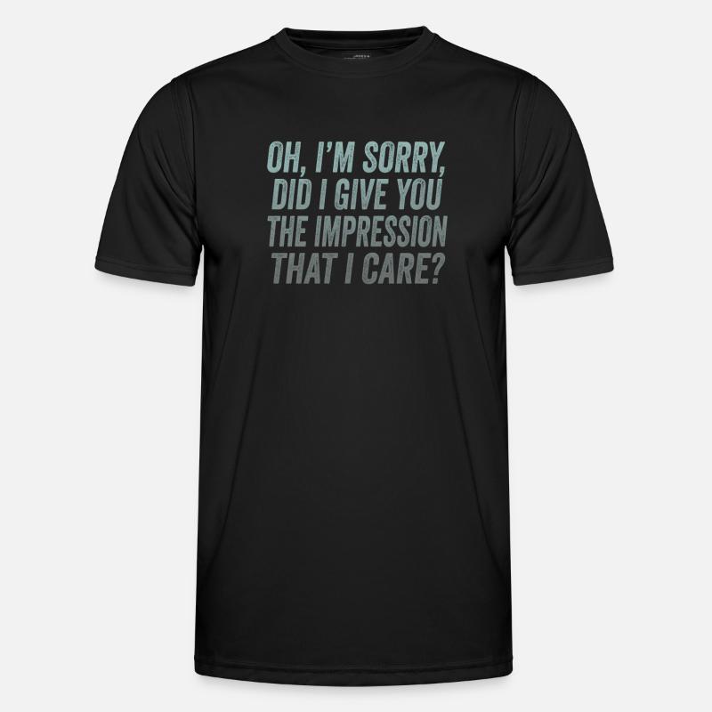 Indifference Sarcasm Different Attitude - Men's Functional T-Shirt - black
