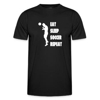 Fußballdesign Fußballspieler Fußballmannschaft - Männer Funktions-T-Shirt - Schwarz - Vorne - AI Model Male 178 dark (178cm)