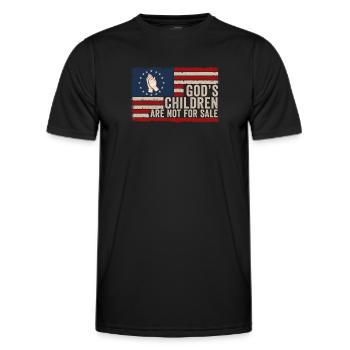 God's Children Are Not For Sale Christian Children - Men's Functional T-Shirt - black - Front - AI Model Male 178 dark (178cm)