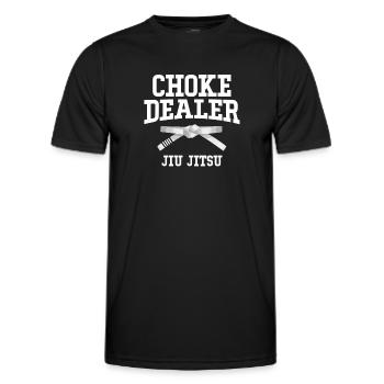 Choke Dealer Jiujitsu Karate Boxen Muay Thai - Männer Funktions-T-Shirt - Schwarz - Vorne - AI Model Male 178 dark (178cm)
