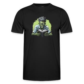 Rat de bibliothèque rat de bibliothèque zombie - T-shirt sport Homme - noir - Devant - AI Model Male 178 dark (178cm)