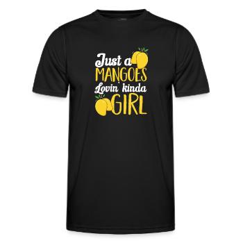 Mango Frucht Mango - Männer Funktions-T-Shirt - Schwarz - Vorne - AI Model Male 178 dark (178cm)