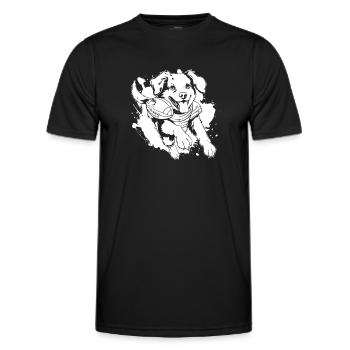 American football - Men's Functional T-Shirt - black - Front - AI Model Male 178 dark (178cm)