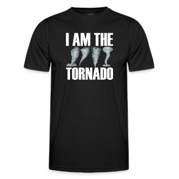 The Hurricane Meteorologist of the Storm Twister Tornado - Men's Functional T-Shirt - black - Front - AI Model Male 178 dark (178cm)