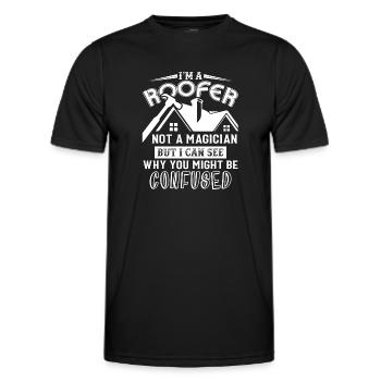 Roofer Roofer Not A Magician - Men's Functional T-Shirt - black - Front - AI Model Male 178 dark (178cm)