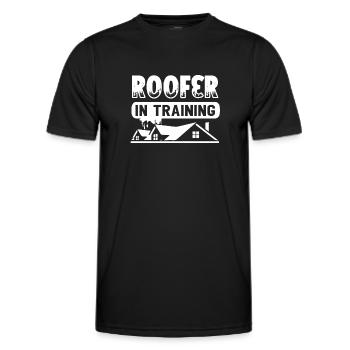 Roofer Roofer In Training - Men's Functional T-Shirt - black - Front - AI Model Male 178 dark (178cm)