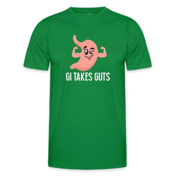 Gastro-entérologie Endoscopie Coloscopie - T-shirt sport Homme - vert - Devant - AI Model Male 178 dark (178cm)