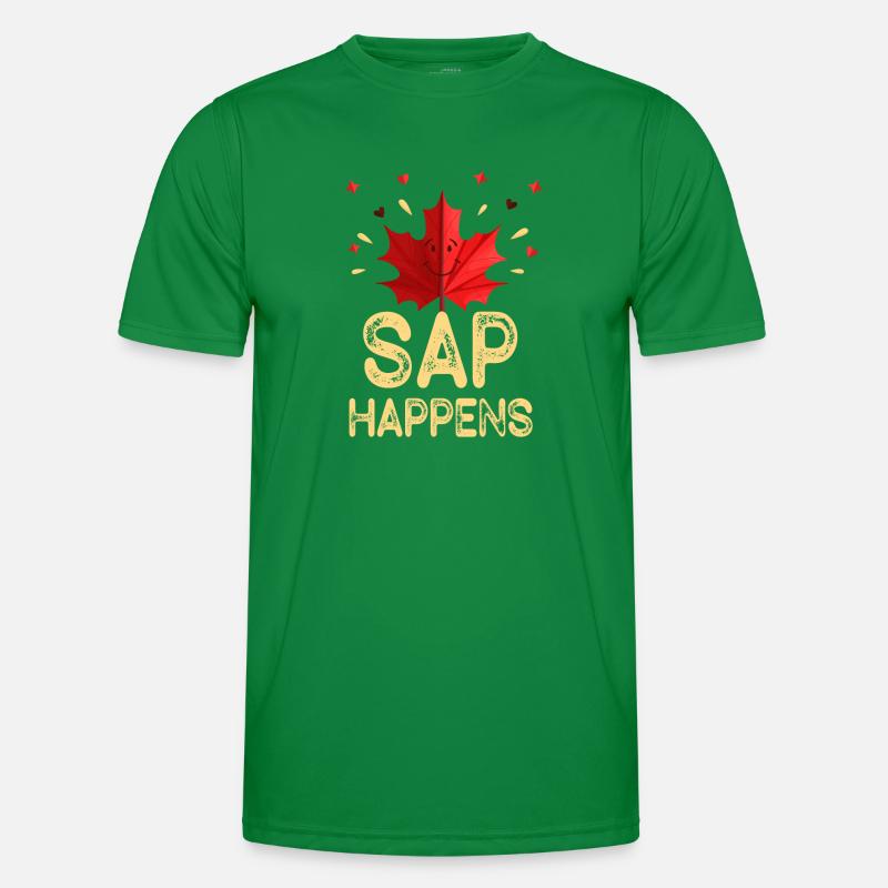 Maple Syrup Tree Tapping Funny Autumn Pancake Men's Functional T-Shirt