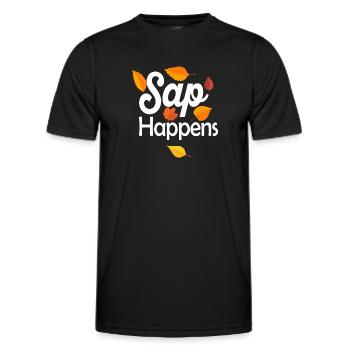 Ahornsirup Baum Klopfen Lustiger Herbstpfannkuchen - Männer Funktions-T-Shirt - Schwarz - Vorne - AI Model Male 178 dark (178cm)