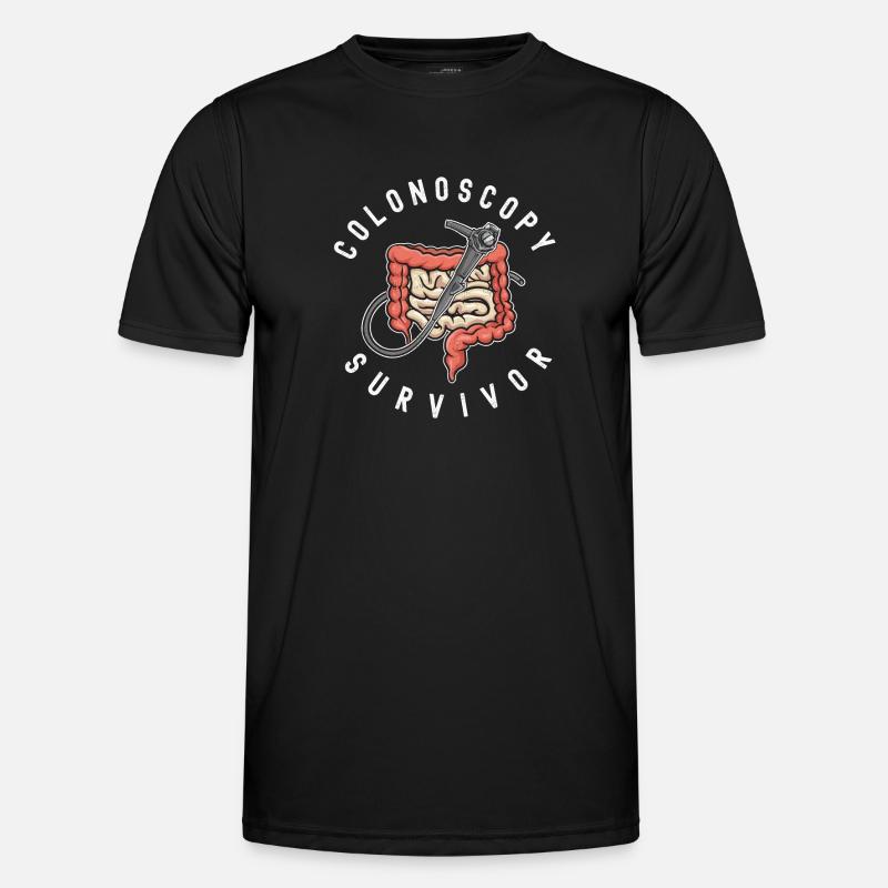 Gastroenterology Endoscopy Colonoscopy - Men's Functional T-Shirt - black