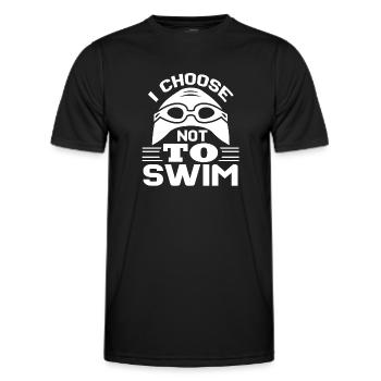 Swimming I Choose Not To Swim - Men's Functional T-Shirt - black - Front - AI Model Male 178 dark (178cm)