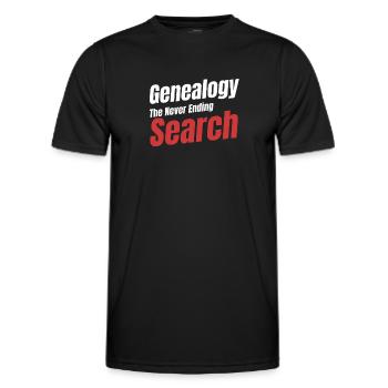 Genealogie Die Unendliche Suche Historiker - Männer Funktions-T-Shirt - Schwarz - Vorne - AI Model Male 178 dark (178cm)