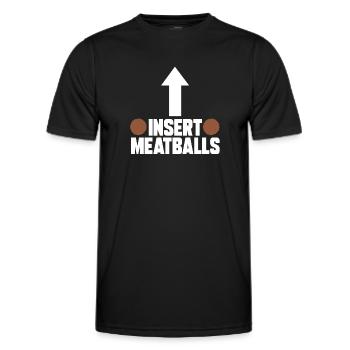 Boulettes de viande Italie Cuisine italienne - T-shirt sport Homme - noir - Devant - AI Model Male 178 dark (178cm)