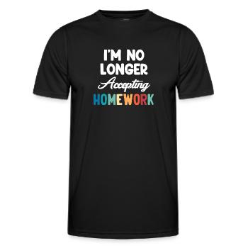 Je n’accepte pas les devoirs-sarcastiques - T-shirt sport Homme - noir - Devant - AI Model Male 178 dark (178cm)