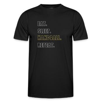Handball - Männer Funktions-T-Shirt - Schwarz - Vorne - AI Model Male 178 dark (178cm)
