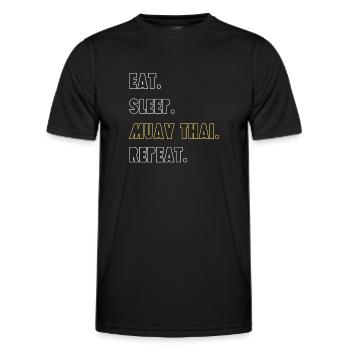 Muay Thaï - T-shirt sport Homme - noir - Devant - AI Model Male 178 dark (178cm)