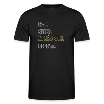Après-ski - T-shirt sport Homme - noir - Devant - AI Model Male 178 dark (178cm)