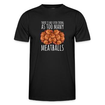 Boulettes de viande Italie Cuisine italienne - T-shirt sport Homme - noir - Devant - AI Model Male 178 dark (178cm)