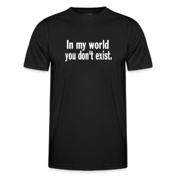 Drôle de dire sarcastique dans mon monde tu n’existes pas - T-shirt sport Homme - noir - Devant - AI Model Male 178 dark (178cm)