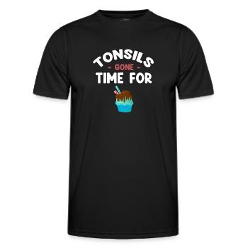 Almonds are time for the removal of tonsils - Men's Functional T-Shirt - black - Front - AI Model Male 178 dark (178cm)