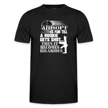 Airsoft Airsoft Is Fun - Men's Functional T-Shirt - black - Front - AI Model Male 178 dark (178cm)