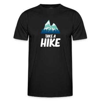 Take a hike of fun hikers - Men's Functional T-Shirt - black - Front - AI Model Male 178 dark (178cm)