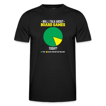 Board Games Game Board Gift - Men's Functional T-Shirt - black - Front - AI Model Male 178 dark (178cm)