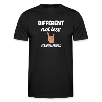 Différent, pas moins amusant - T-shirt sport Homme - noir - Devant - AI Model Male 178 dark (178cm)