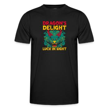 Jahr Des Drachen 2024 - Männer Funktions-T-Shirt - Schwarz - Vorne - AI Model Male 178 dark (178cm)