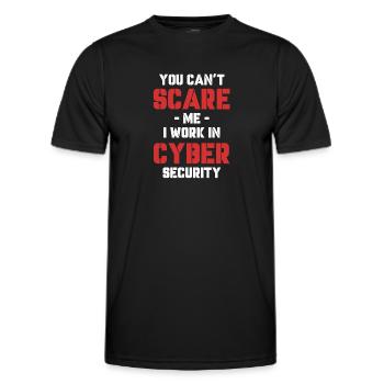 You can't scare me, I'm working - Men's Functional T-Shirt - black - Front - AI Model Male 178 dark (178cm)