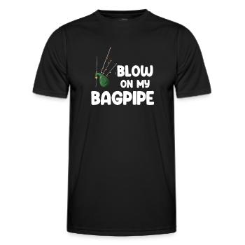 Blow On My Bagpipes Bagpipes Classic - Men's Functional T-Shirt - black - Front - AI Model Male 178 dark (178cm)