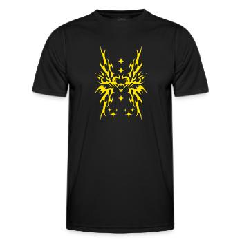 Demon Heart Sigil Awesome Cybersigilism For Cyber - Men's Functional T-Shirt - black - Front - AI Model Male 178 dark (178cm)