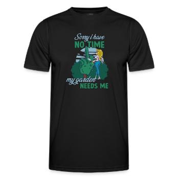 Funny amateur gardener outfit funny gardener - Men's Functional T-Shirt - black - Front - AI Model Male 178 dark (178cm)