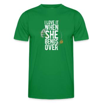 Hameçon Poisson Brochet Pêcheur Nature Mer - T-shirt sport Homme - vert - Devant - AI Model Male 178 dark (178cm)