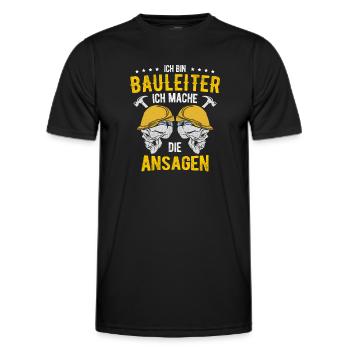 Ich Bin Bauleiter Ich Mache Die Ansagen Geschenk B - Männer Funktions-T-Shirt - Schwarz - Vorne - AI Model Male 178 dark (178cm)