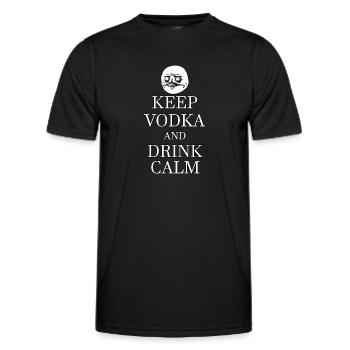 lustige Saufgelage Party-Gadgets Wodka - Männer Funktions-T-Shirt - Schwarz - Vorne - AI Model Male 178 dark (178cm)