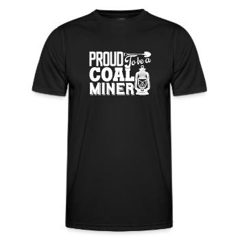 Coal Miner Proud To Be A Coal Miner - Men's Functional T-Shirt - black - Front - AI Model Male 178 dark (178cm)