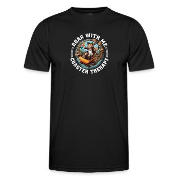 Amusement parks, fairground, fairground, saying, funfair - Men's Functional T-Shirt - black - Front - AI Model Male 178 dark (178cm)