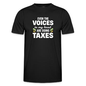 Même faire les voix dans ma tête - T-shirt sport Homme - noir - Devant - AI Model Male 178 dark (178cm)