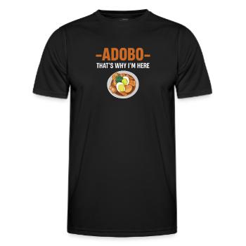 Adobo C’est pour ça que je suis là Recettes asiatiques - T-shirt sport Homme - noir - Devant - AI Model Male 178 dark (178cm)