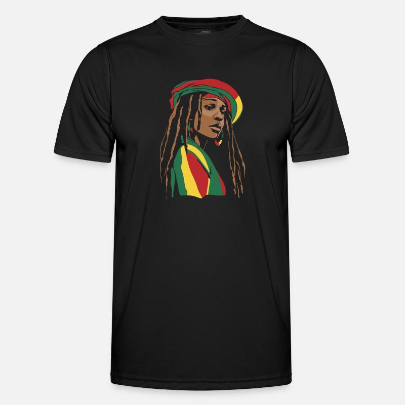 Rasta Haare Dreadlocks Dreads Männer Funktions-T-Shirt