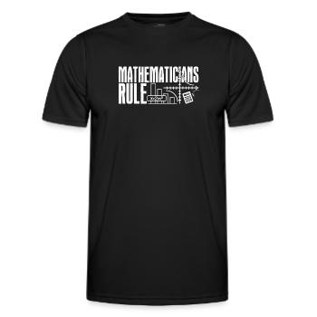 Mathematician Mathematicians Rule - Men's Functional T-Shirt - black - Front - AI Model Male 178 dark (178cm)