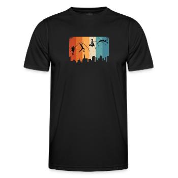 Stabhochspringer Leichtathleten Sportler Stab - Männer Funktions-T-Shirt - Schwarz - Vorne - AI Model Male 178 dark (178cm)