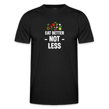 Mangez mieux, pas moins de plaisir - T-shirt sport Homme - noir - Devant - AI Model Male 178 dark (178cm)