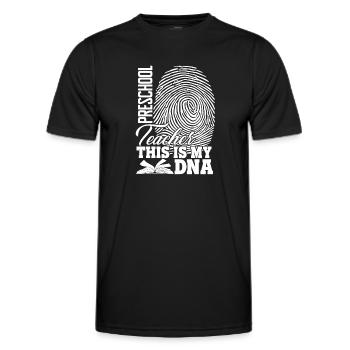 Preschool Teacher Preschool Teacher Is My DNA - Men's Functional T-Shirt - black - Front - AI Model Male 178 dark (178cm)